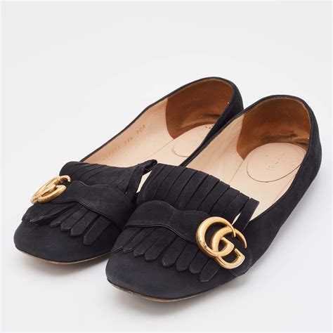 gucci marmont suede ballerina flat|Gucci Women's Marmont Suede Flats .